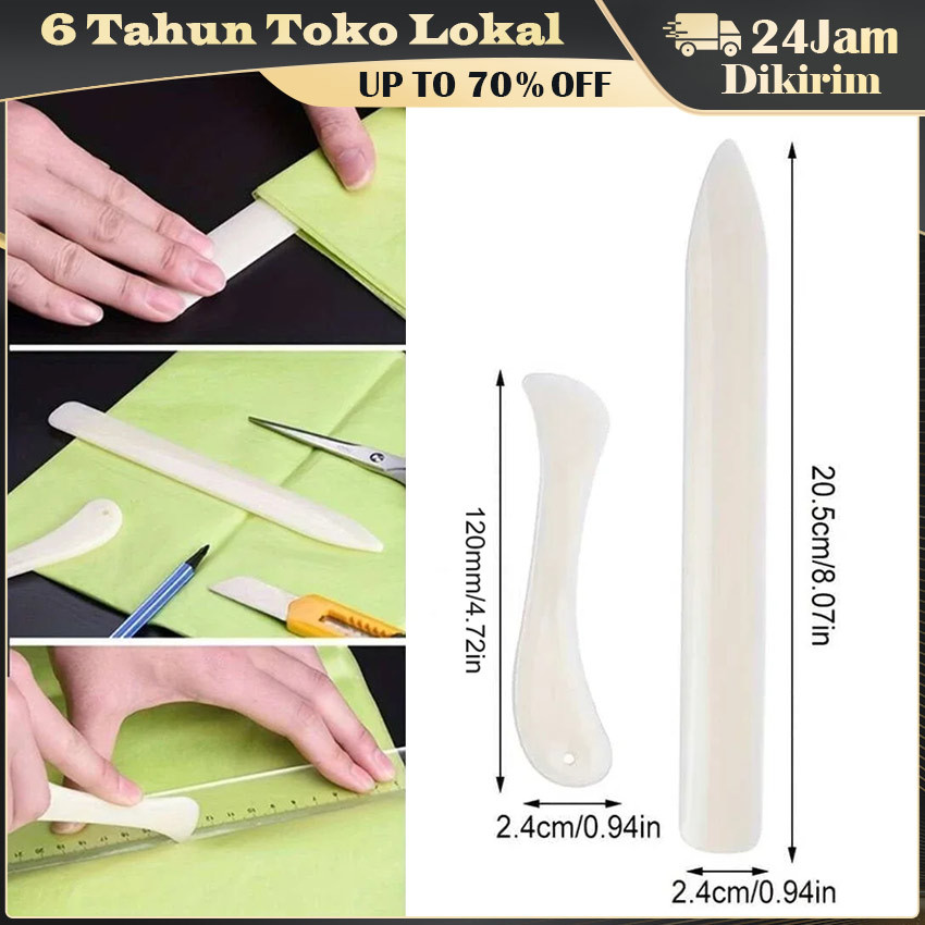 

2Pcs/Set Bone Folder / Alat Pelipat Kertas dan Kulit untuk Membuat Garis Lipatan / Alat Creaser dan Scorer untuk Scrapbook