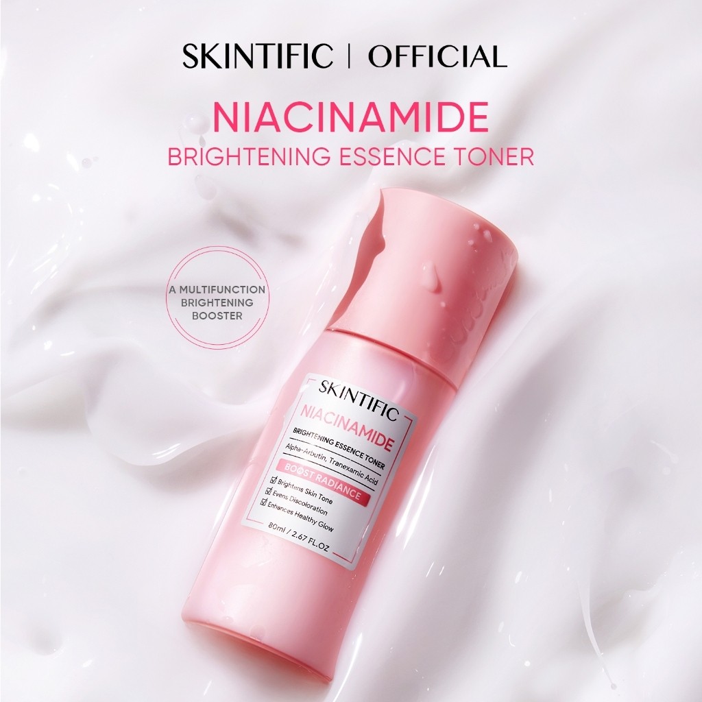 SKINTIFIC - Niacinamide Brightening Essence Toner 80ml Glowing Brightening Toner  RF COSMETIC