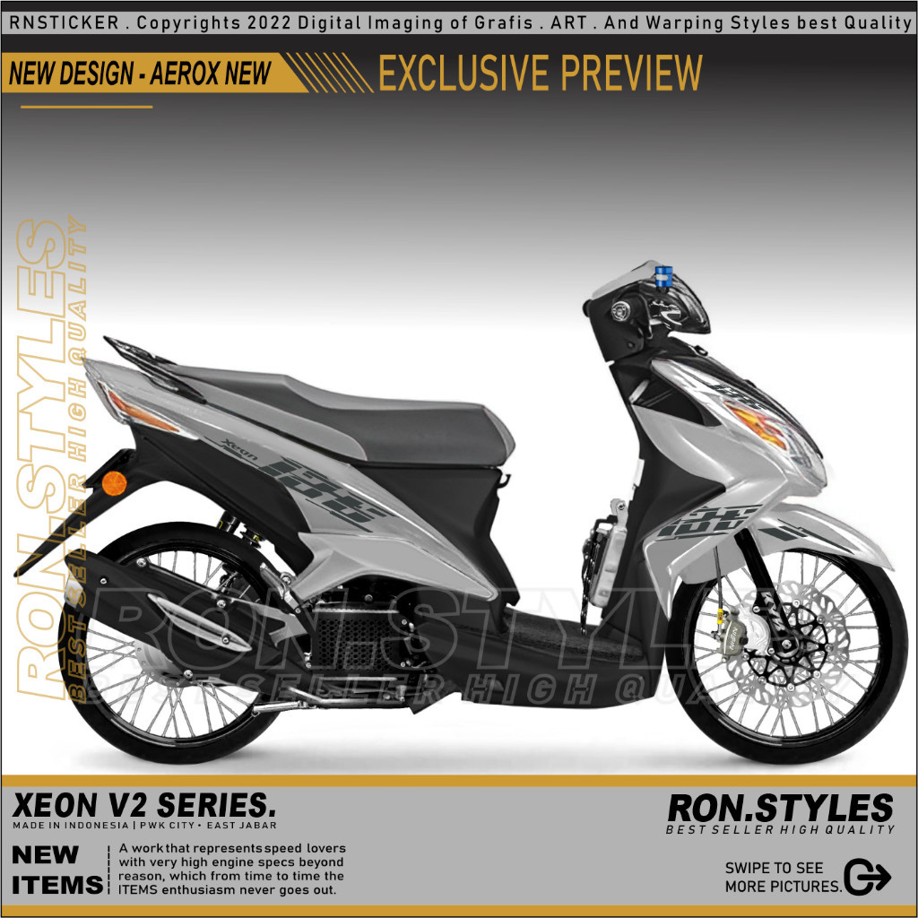 CUTTING STICKER STRIPING VARIASI XEON RC XEON KARBU STIKER XEON KARBU LIS BODY XEON STRIPING XEON VA