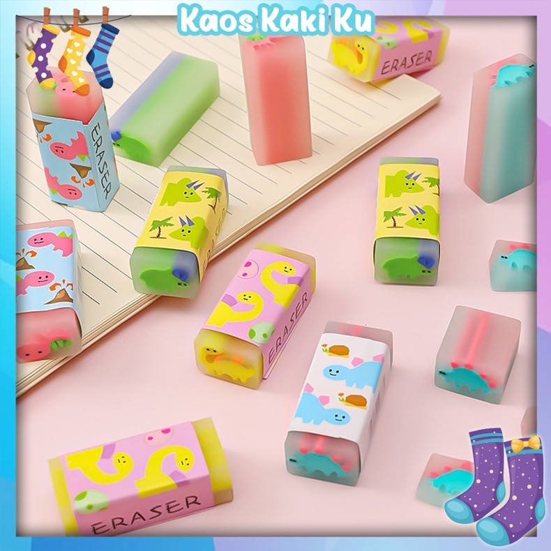 

Penghapus Pensil Motif Cartoon Little Dinosaur Eraser Learning 3