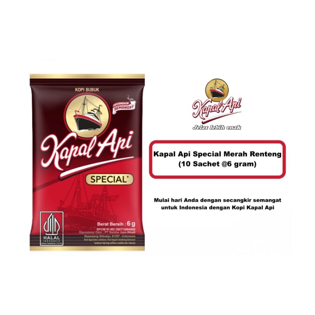 

Serbuk Kopi Kapal Api Spesial 1 Renceng 10 Sachet 6g PRAKTIS & EKONOMIS