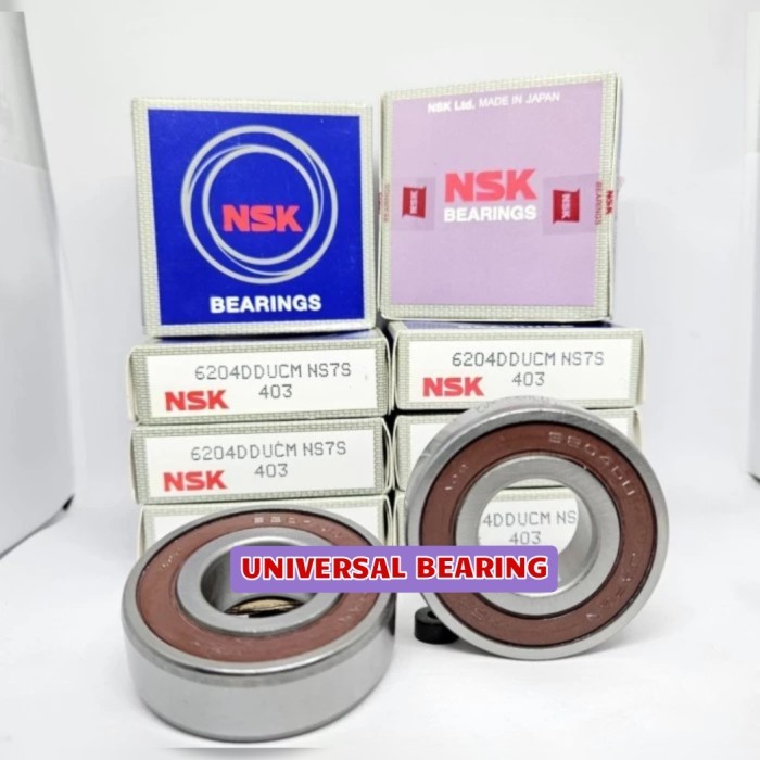 BEARING 6204 DDUCM NSK TUTUP KARET 6204 2RS NSK