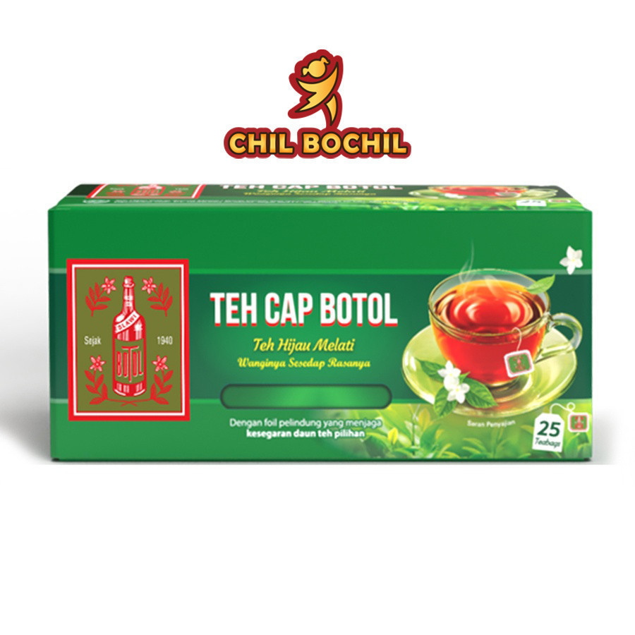 

TEH CELUP CAP BOTOL BOX 50GRAM ISI 25 KANTONG - TEH CAP BOTOL MELATI - CHIL BOCHIL