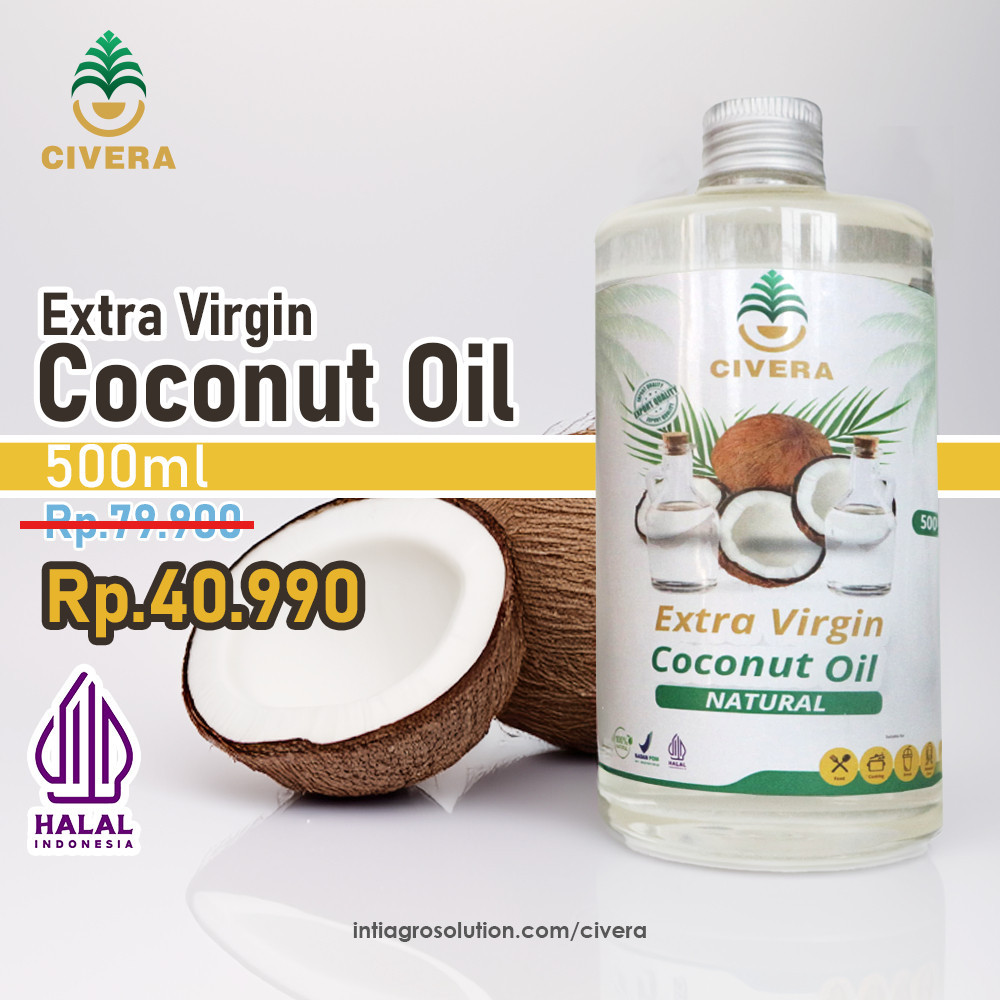 

Civera Extra Virgin Coconut Oil 500 ML - VCO Virgin Coconut Oil 500ml
