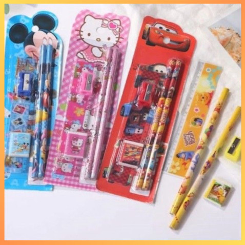 

STATIONERY MINI SET ALAT TULIS SEKOLAH KARAKTER 5IN1 / ALAT SET TULIS ANAK KARAKTER LUCU OneHelice - langsung kirim