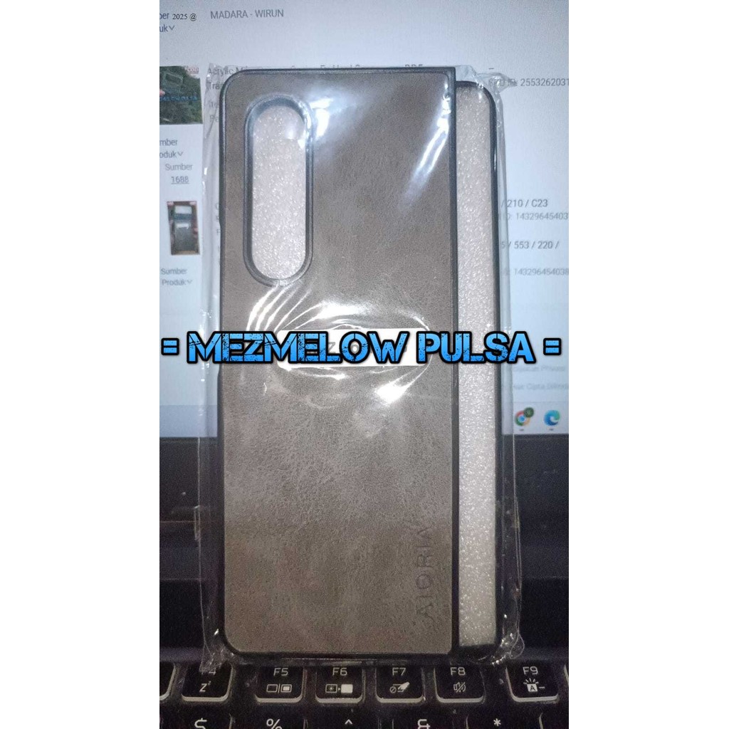 Caseng Contrast Color Leather Texture Phone Caseng SAMSUNG Z FOLD 3 / SAMSUNG Z FLIP 3 5G - Gambar 3