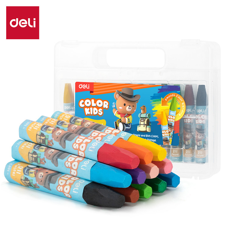 

Deli | Oil Pastel (Crayon) Color Kids | 12 18 24 36 48 warna | EC201X4