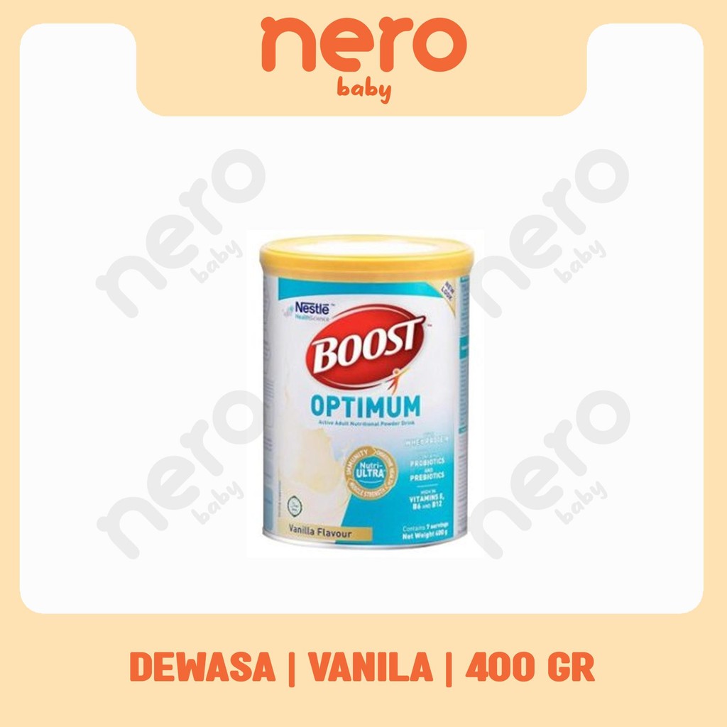 

NESTLE BOOST Optimum Susu Nutrisi Vanila Dewasa dan Lansia 400gr Bubuk Kaleng Dairy Milk