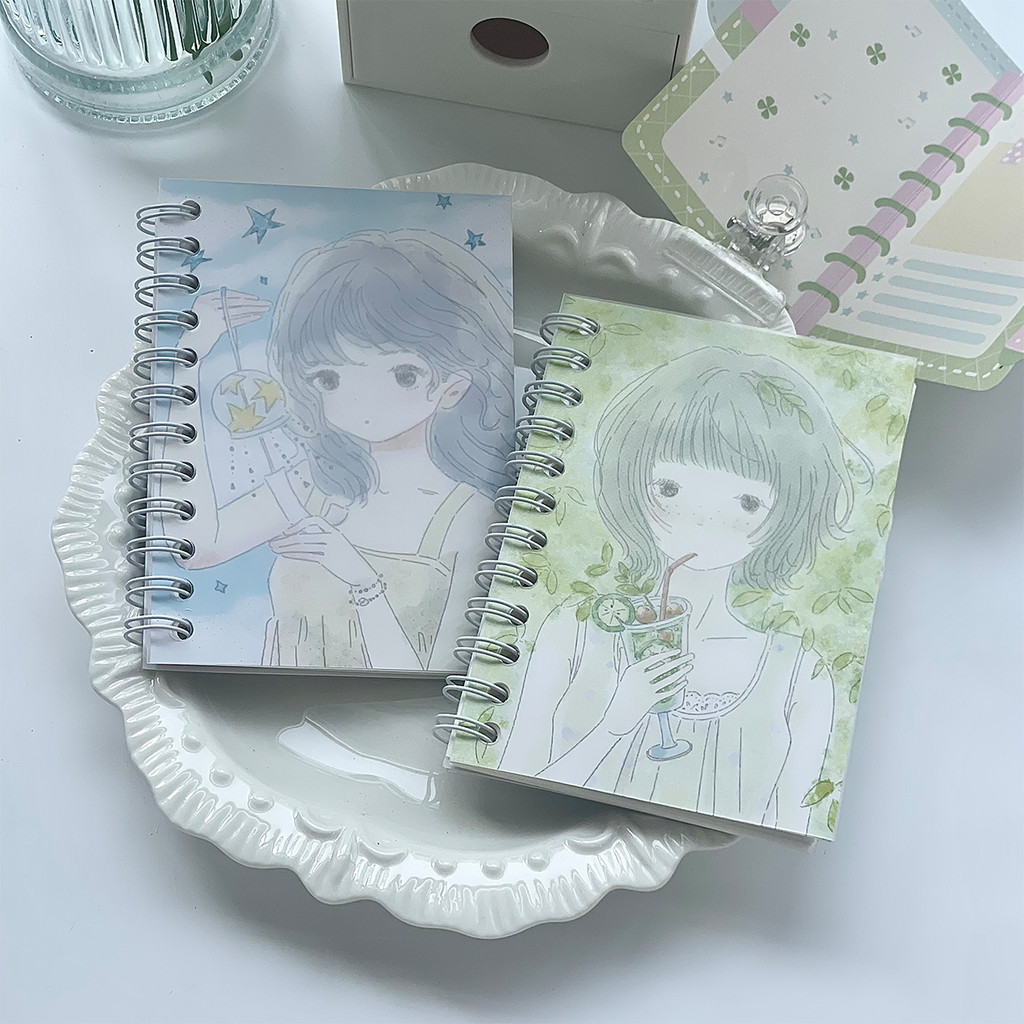 

Summer New M5 Release Paper Notebook Salt Style Mini Girl Stickers Double-Sided Cute Scrapbook Journal Decor