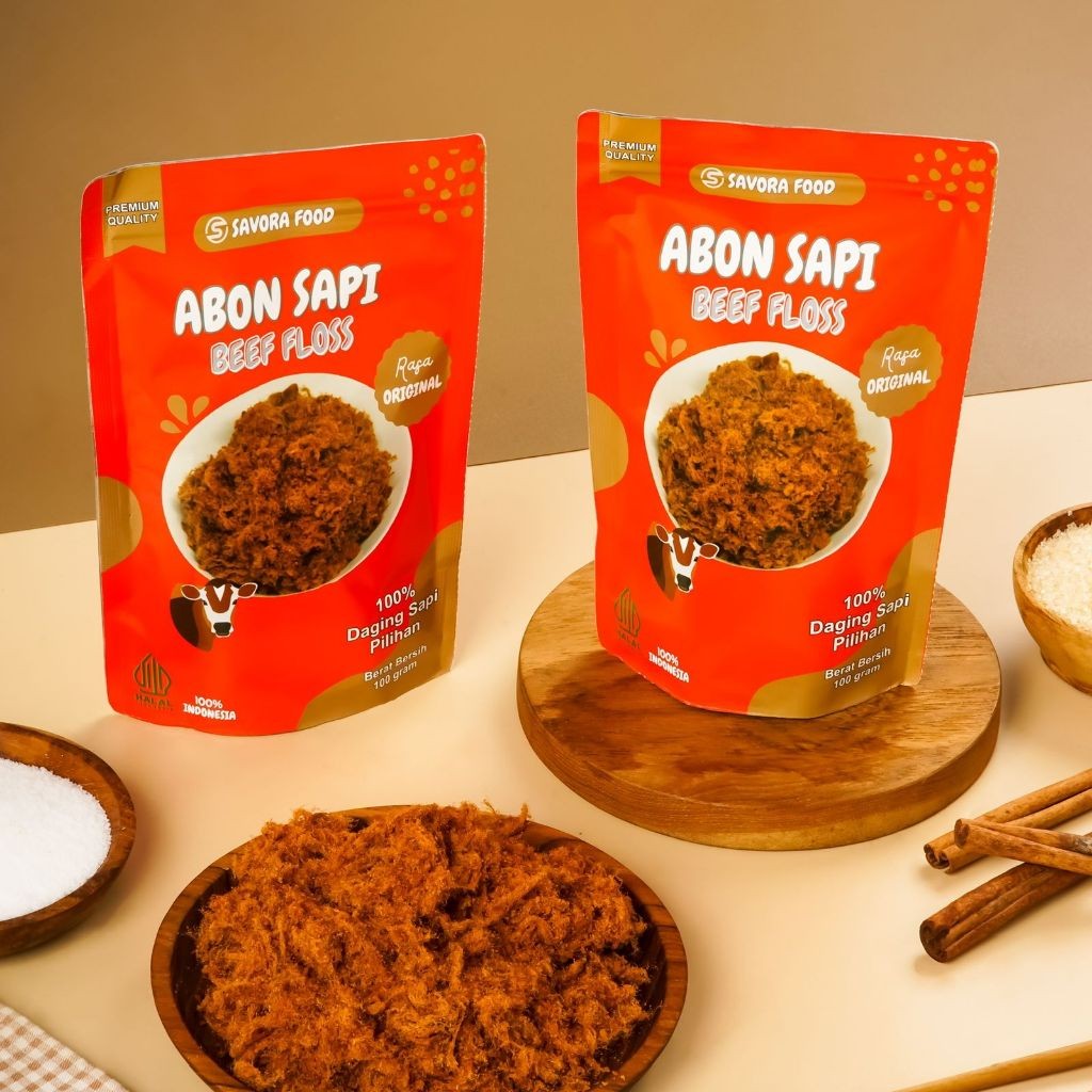 

3Pcs Savora Food Abon Sapi Rasa Original dan Pedas 100 gr