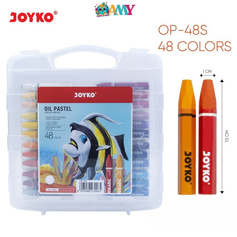 

(1TUBE IS 48WARNA) JOYKO CRAYON 48 C CASE AMY STASIONARY