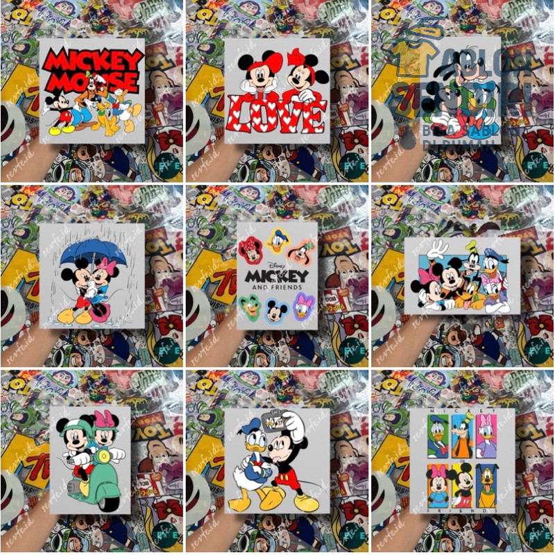 

Stiker DTF Sablon Setrika Sablon Stiker MICKEY & FRIENDS