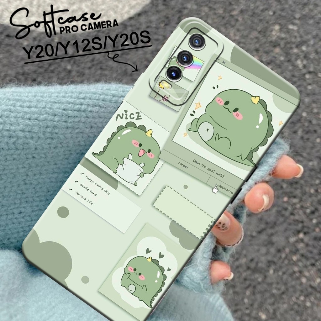 #MS  Case VIVO Y12S/Y20/Y20S Fashion Case Dino Cute Hardcase Softcase Kesing Cover Silicon Termurah