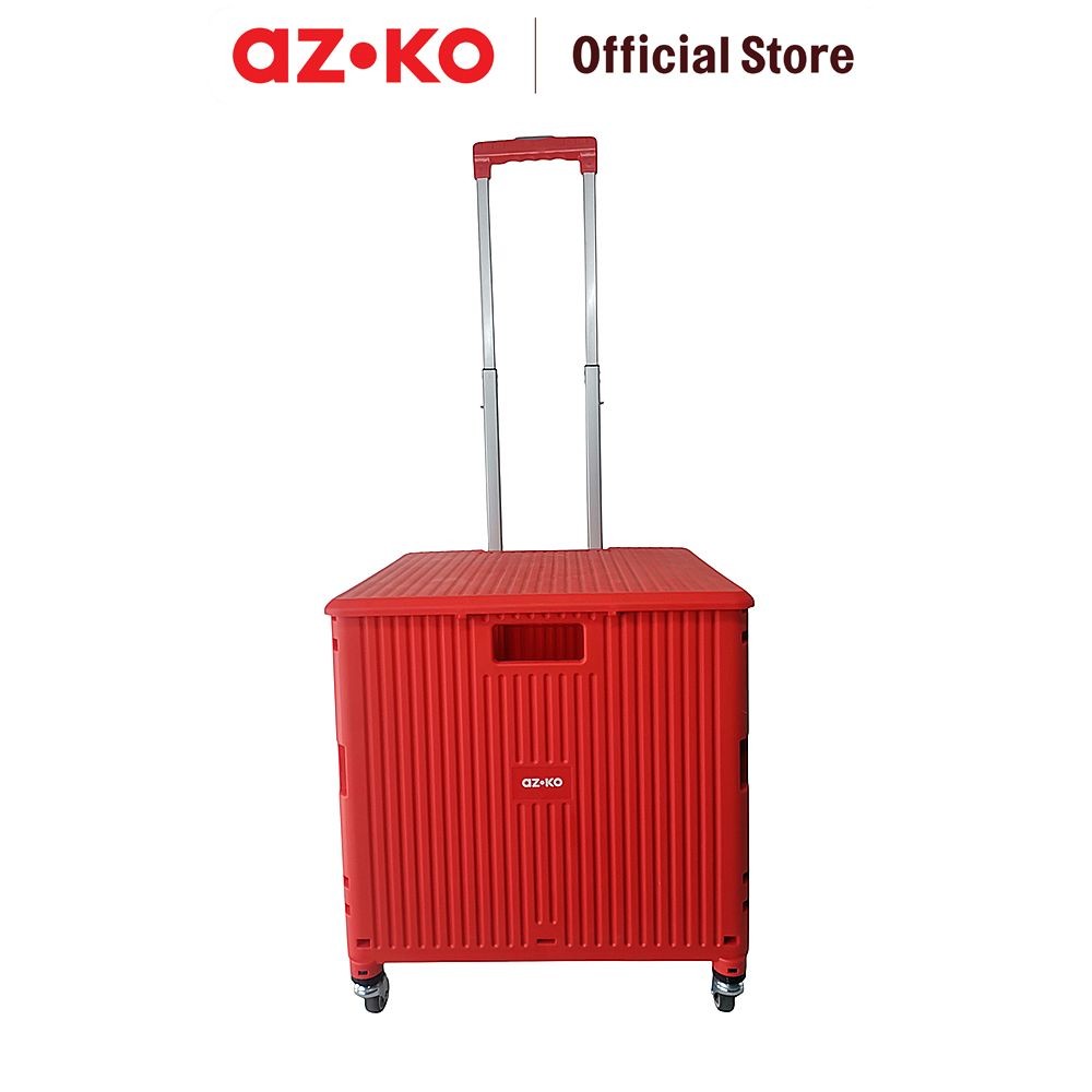 AZKO 65 ltr Troli Lipat Portabel - Merah Alat Pengangkut Barang Dengan Roda Wheels Cart Troli Kardus