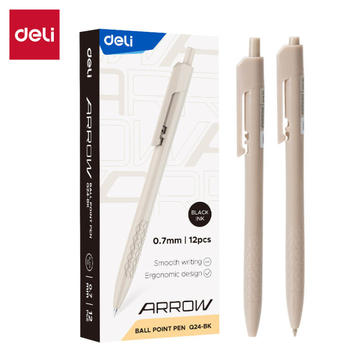 

Deli | Ballpoint Pen Arrow 0.7 mm | Tinta Hitam | EQ24-BK