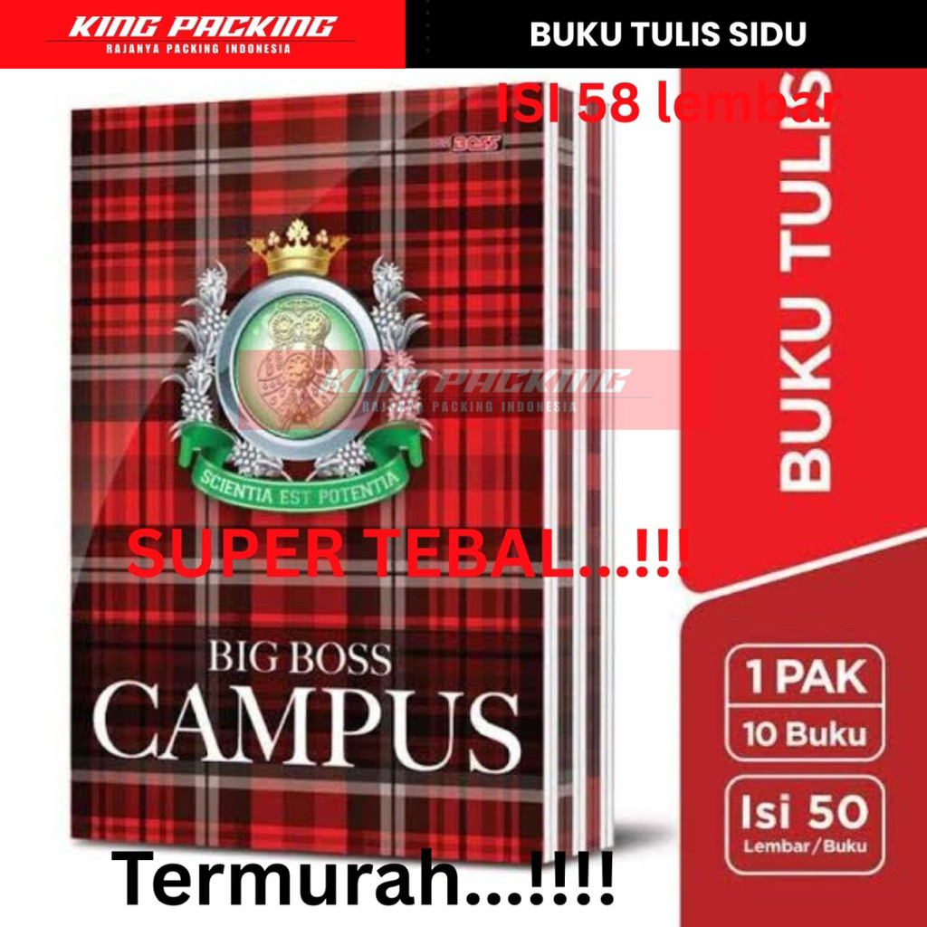 

COD Buku Tulis BIG BOSS Campus Isi 50 lembar / 10 PAK