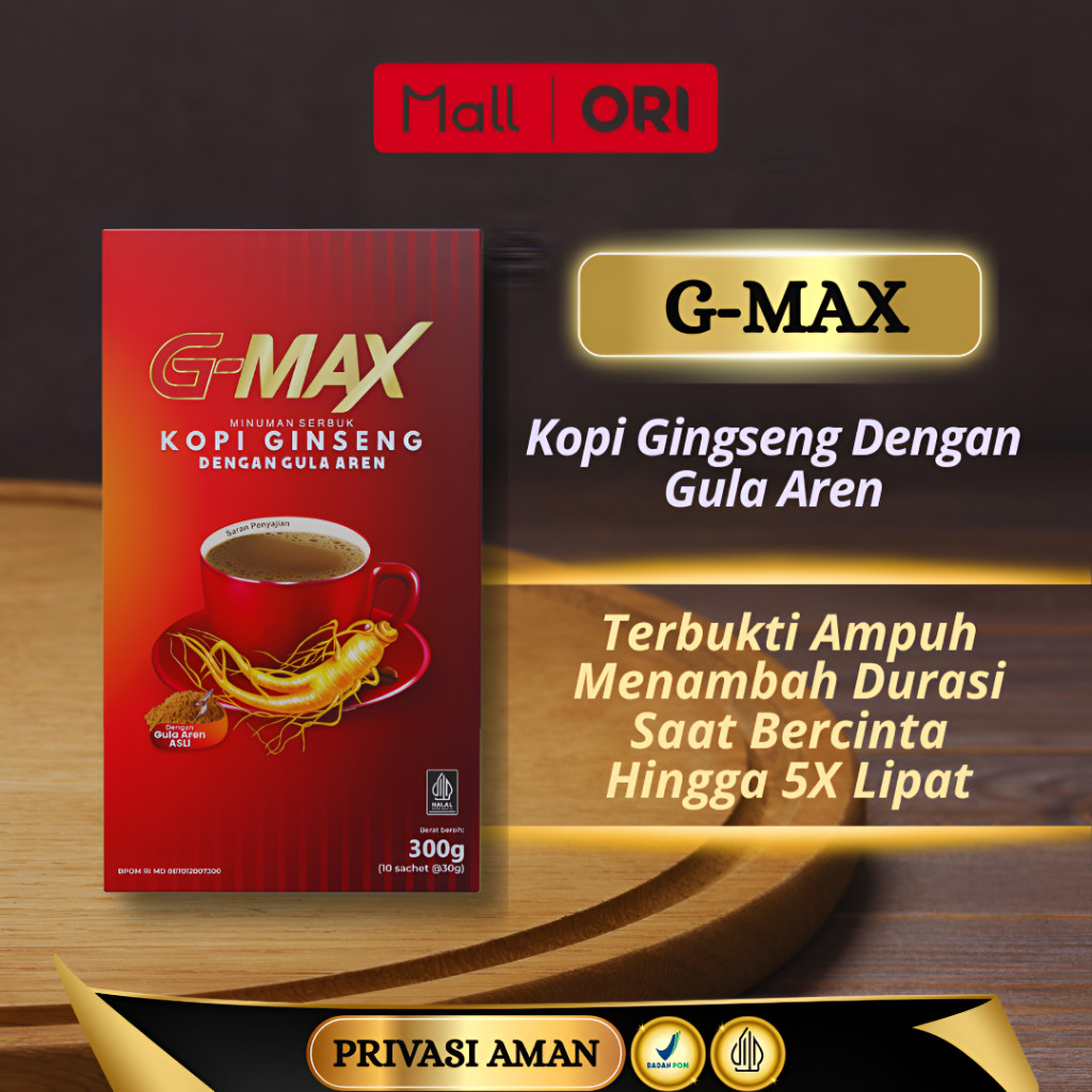 

Terlaris G-MAX Kopi Kekuatan Alami dari Ginseng Asli ( 1 BOX Isi 10 Sachet )