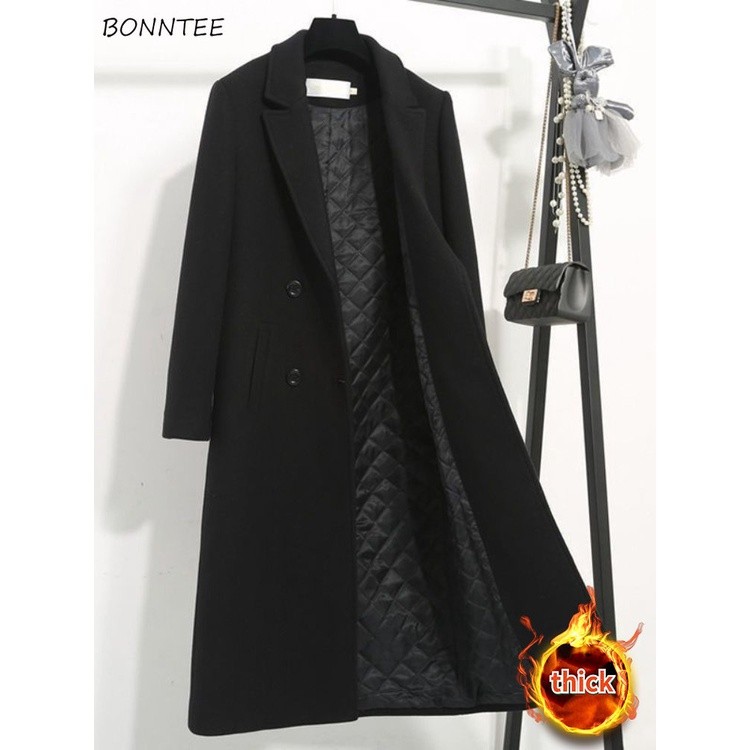 Long Coat Wanita Korea Katun Fleece - Jaket Jubah Panjang Winter Style