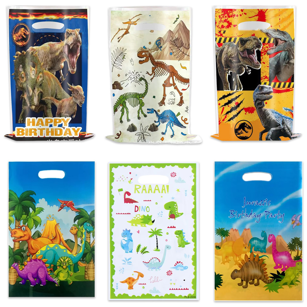 

10/20/30pcs/lot Dinosaur Theme Party Gift Packing Bag Candy Cake Pouch Bag for Kids Happy Birthday Party Favors Bag
