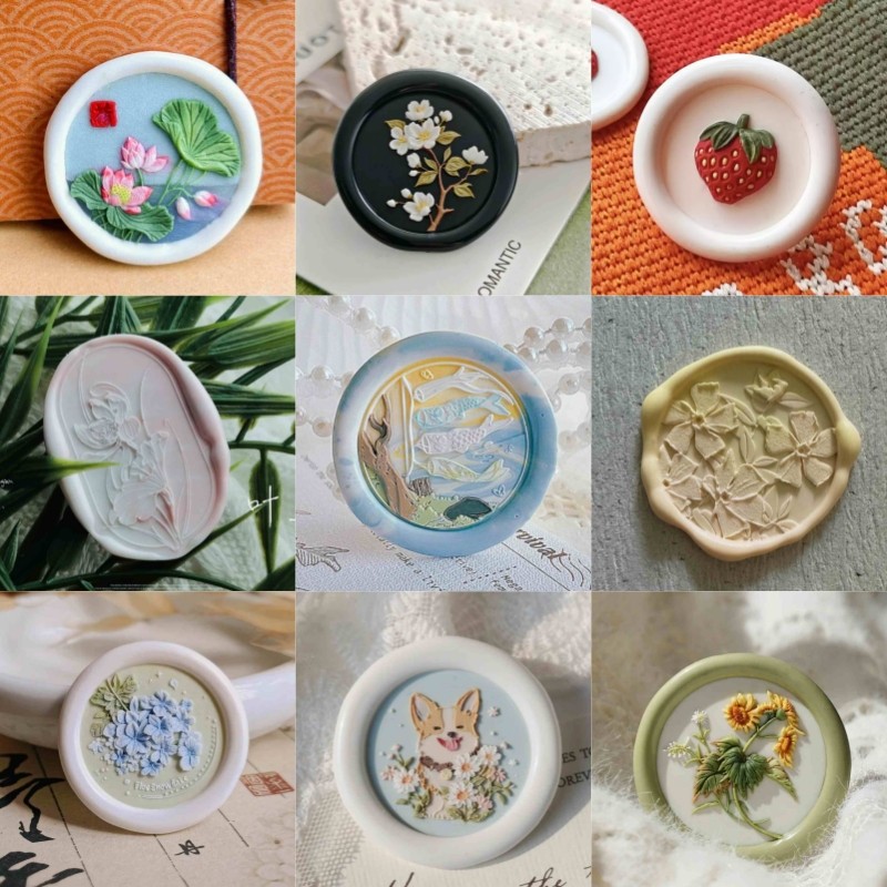 

New Fireproof Seal Head, Irregular-Shaped Relief, Multi-Layered Garden Dream, Envelope Seal, Brass Head, Stamp Toy