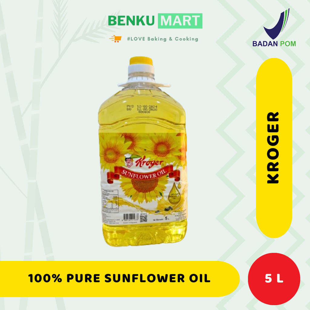 

NEW SALE Kroger Sunflower Oil 5 Liter | Minyak Biji Bunga Matahari 5L