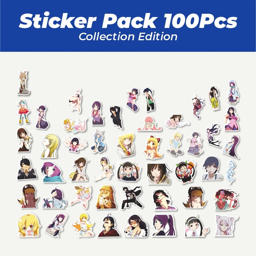 

Hot Stiker Anime Monogatari Series Lucu Anti Air Stikers Berperekat Waterproof Sticker Decal Buat Motor Helm Buku Journal Koper Casing HP Laptop Botol Minum