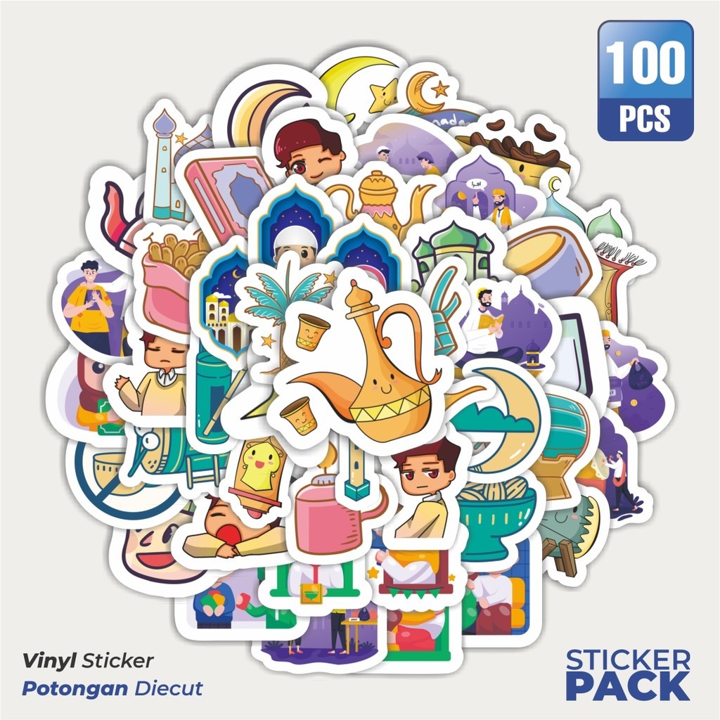 

Stiker Vinyl Stiker Perayaan Ramadhan Waterproof Aesthetic- Untuk Laptop, Motor, dan Helm - Paper Stationery Pack