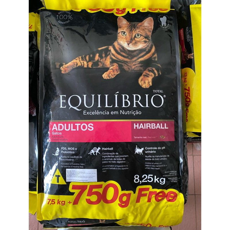 EXP DATE 2026 Equilibrio 7.5kg Free 750g Fresh Pack Adult Kitten Long Hair Kemasan Karung Super Prem