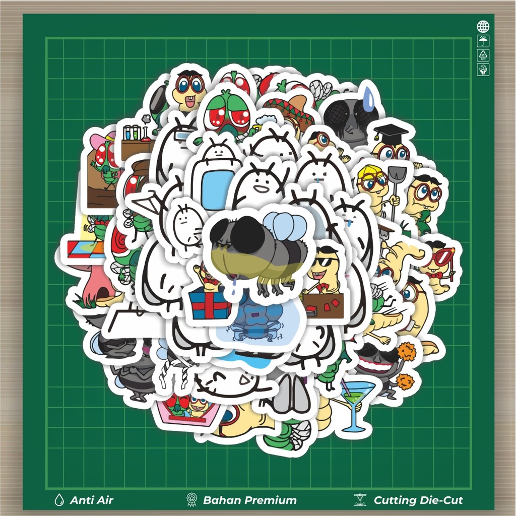 

HOT 50 PCS STIKER Hewan Lalat Sticker Stiker Fashion Cars Decal Dingin Kartu Album Custom Vinyl Anti Air- Sticker Aesthetic Buku Journal Koper Casing HP Tablet Laptop Helm Motor Botol Minum