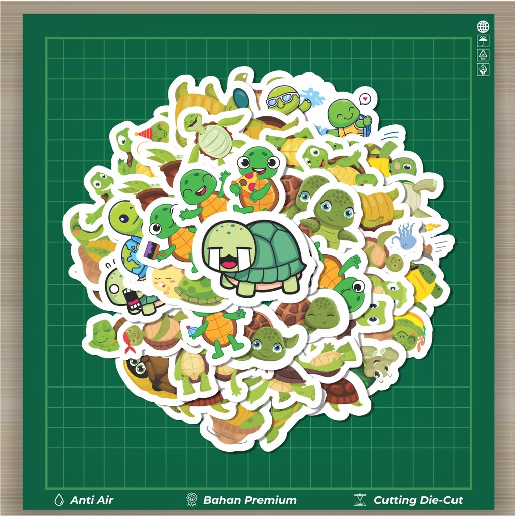 

HOT 50 PCS STIKER Sticker Hewan Kura Kura Stiker Fashion Cars Decal Dingin Kartu Album Custom Vinyl Anti Air- Sticker Aesthetic Buku Journal Koper Casing HP Tablet Laptop Helm Motor Botol Minum