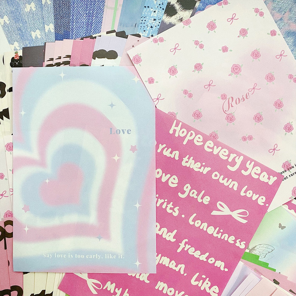 

30sheets Decorative Papers for Stationery Arts Diy Crafts Album Journal Planner Memo Pad Denim Style Scrapbooking Material Paper