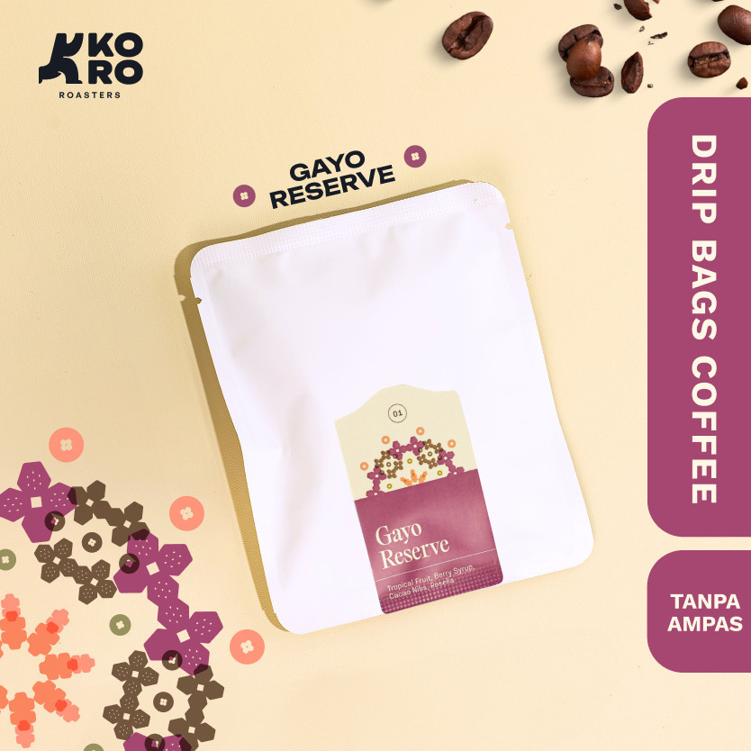 

KORO ROASTERS Arabica Gayo Reserve Kopi Dripbag - Filter Manual Brew Tanpa Ampas - Specialty Coffee