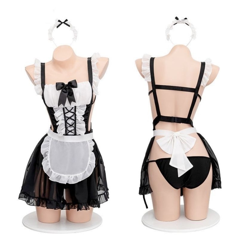 5XL 4XL 3XL Lingerie Maid Palayan Pembantu Kostum BigSize Cosplay Costume Jumbo ART Besar XXL 3XL 4X
