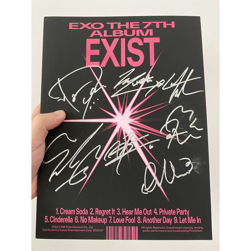 EXO autographed signed the 7th album EXIST CD K-POP 202307