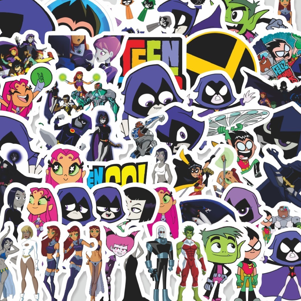 

Stiker Cutting Pack Sticker Kartun Teen Titans Sticker Isi 100Pcs Series Aesthetic Lucu Keren Untuk Koper Bahan Vynil