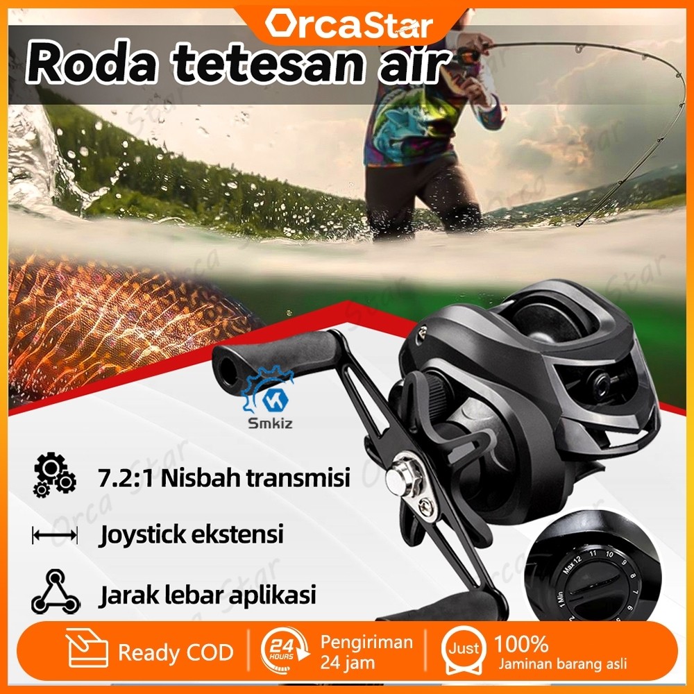 CODBaru Reel Pancing Asli Besi Fishing Reel 30kg / Reel Pancing Murah Kuat Power Handle/ Reel