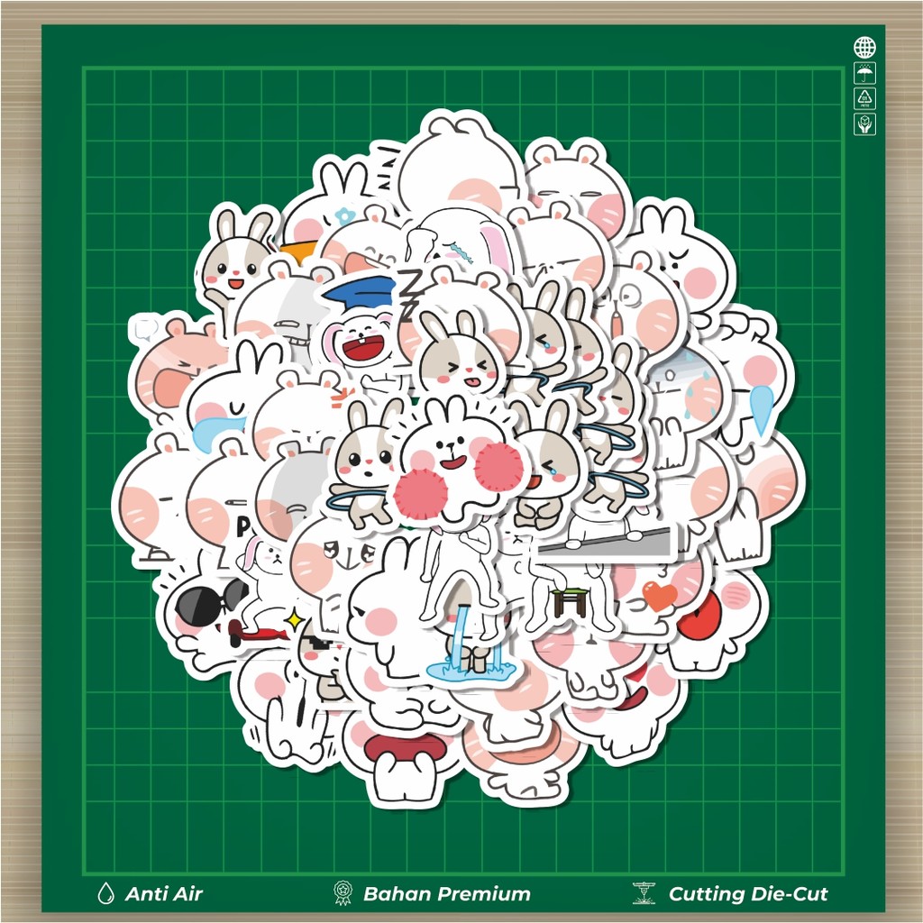 

HOT 50 PCS STIKER Sticker Hewan Kelinci Stiker Stiker Fashion Cars Decal Dingin Kartu Album Custom Vinyl Anti Air- Sticker Aesthetic Buku Journal Koper Casing HP Tablet Laptop Helm Motor Botol Minum