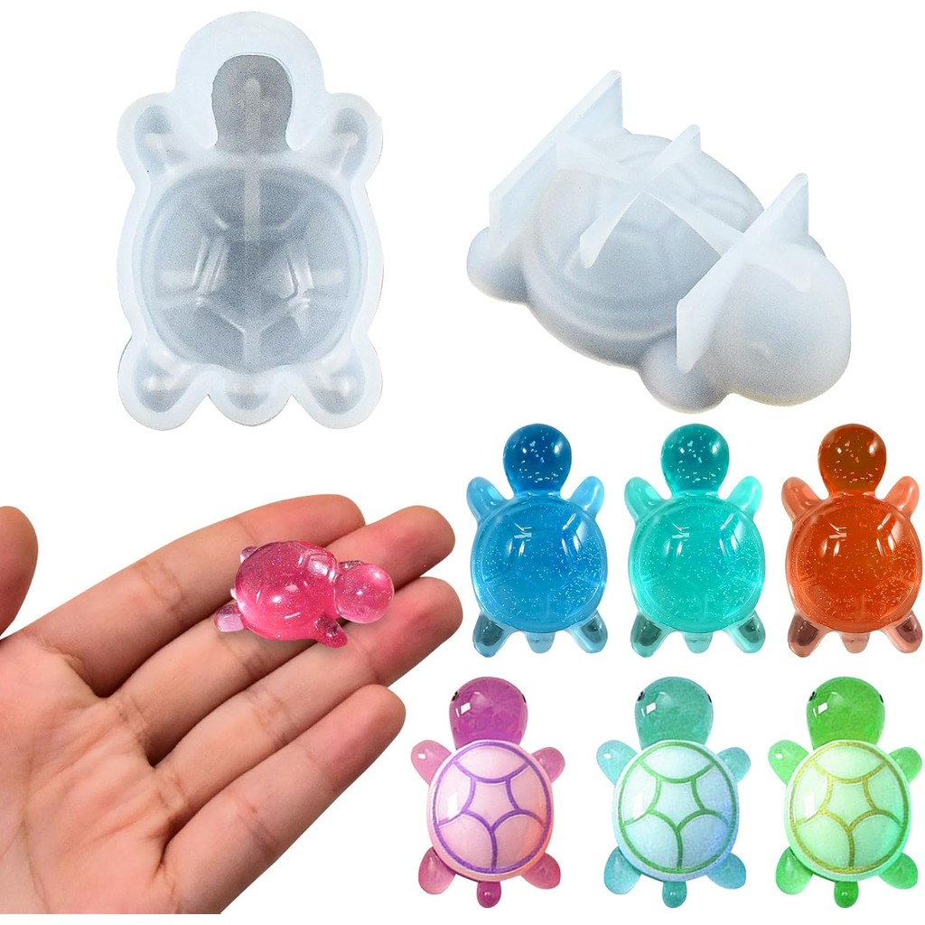 

2Pcs Mini Turtle Silicone Mold for DIY Craft Sea Turtle Shape Mold for Micro Dollhouse House Garden Landscape Decor Supplies