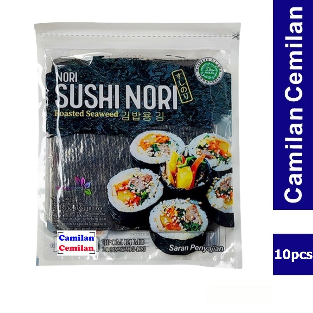

Sushi Nori Seaweed Rumput Laut Panggang isi 10 lembar (25 gr)