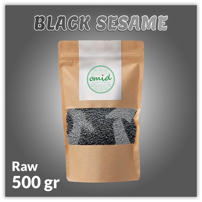

Organic Black Raw Sesame Seeds (Biji Wijen Hitam Organik Mentah) 500gr