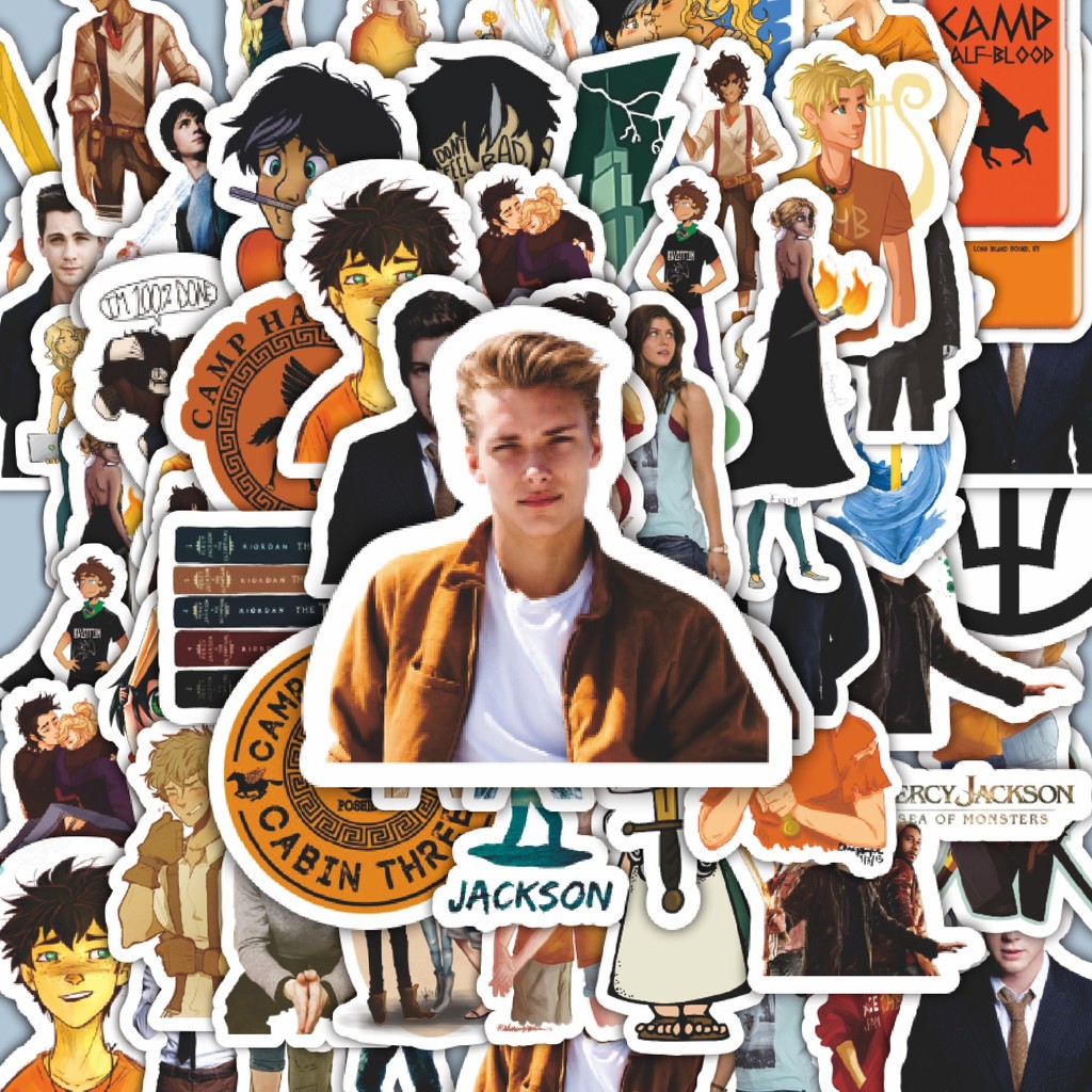 

100PCS Lucu Stiker Percy Jackson Series B Stiker Aesthetic Stiker Anti Air Stikers Berperekat Waterproof sticker decal buat Motor Helm Buku Journal Koper Casing HP Laptop Botol Minum Hadiah anak