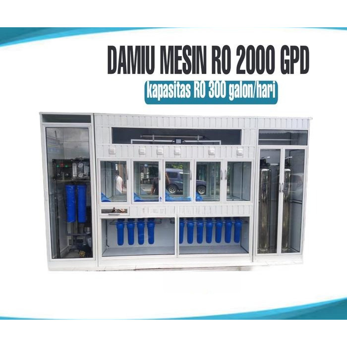 Depot air minum isi ulang 4 in 1 - Mesin RO 2000 Gpd