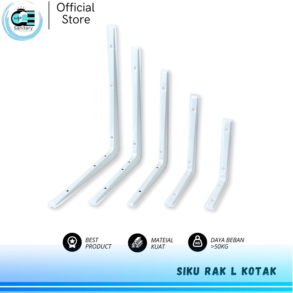 Siku L Kotak Rak Dinding / Siku L Rak Dinding / Siku Penyangga Rak Dinding Kotak / Siku L Kotak
