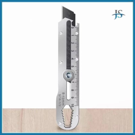 

JS PAKET 5PCS Pisau Cutter Stainless Besi 9in1 Cutter Stainless Pemotong Kertas Tajam Anti Karat