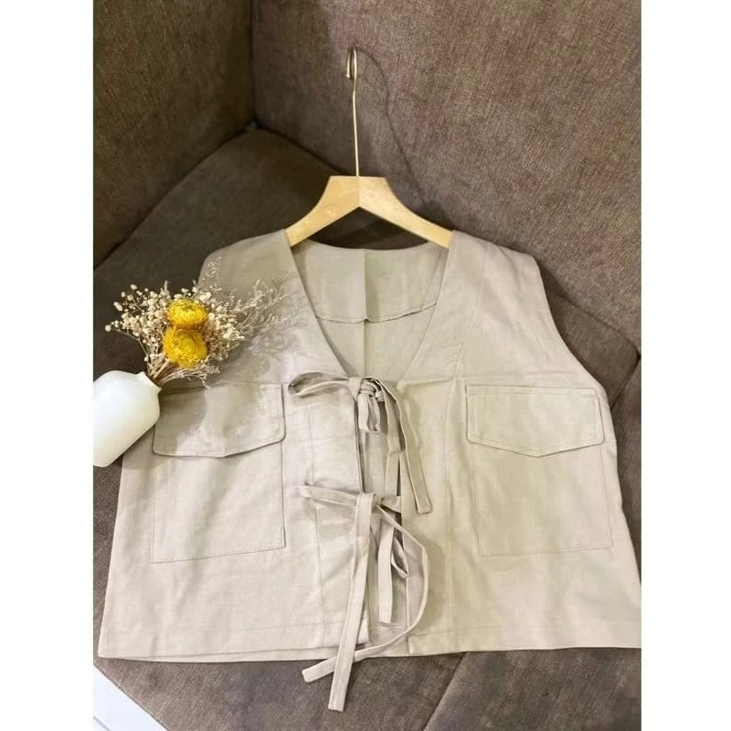 JALLPRONEW - ZER VEST ROMPI KALPANA TALI IKAT PITA CROP BASIC OUTER KOREAN TANPA LENGAN / RENE VEST 