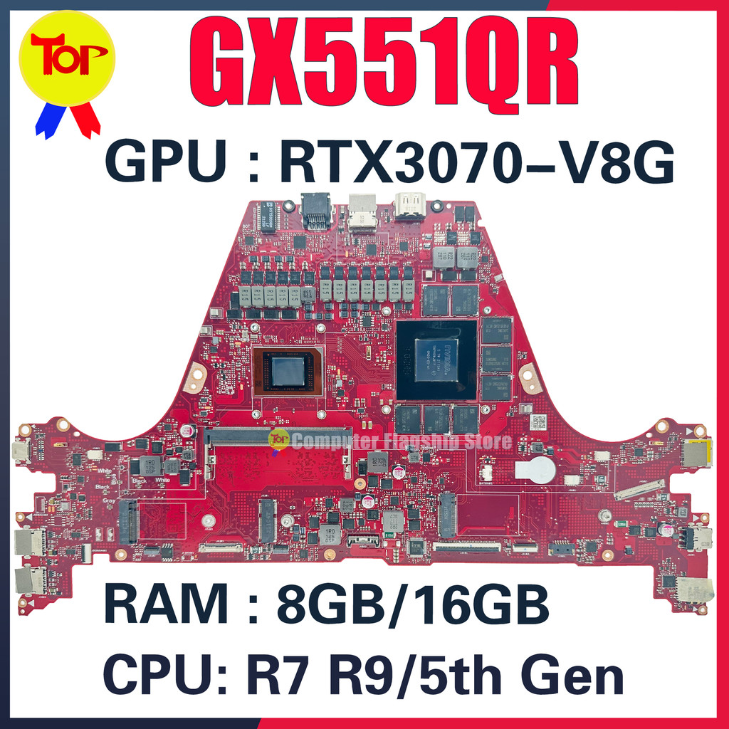 KEFU GX551QR Mainboard For ASUS GX551QS GX551QM GX551Q GX551 Laptop Motherboard R7 R9 5th RTX3060 RT