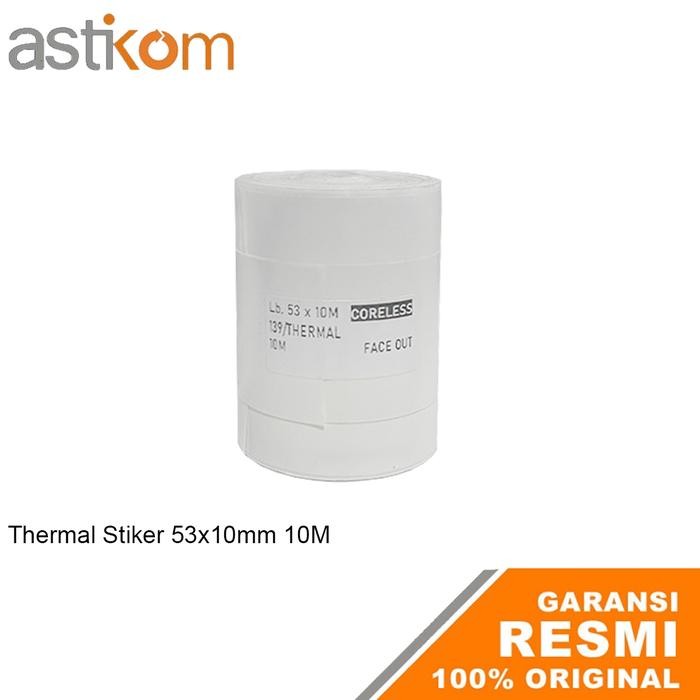 

Kertas Stiker Label Thermal IWare 53X10mm 10m Continous
