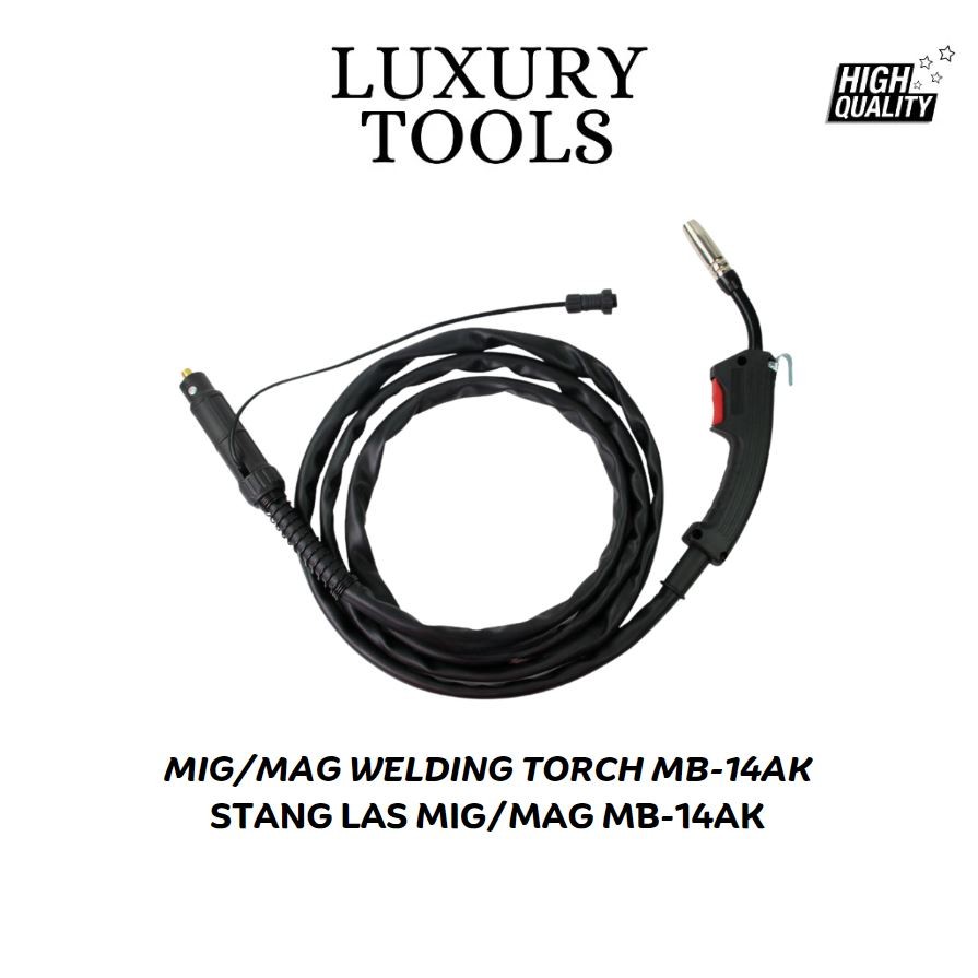 KDK MIG Torch Stang Las MAG Tanpa Gas MB 14 AK MAG Welding Torch MB-14AK 3 4 5 Meter