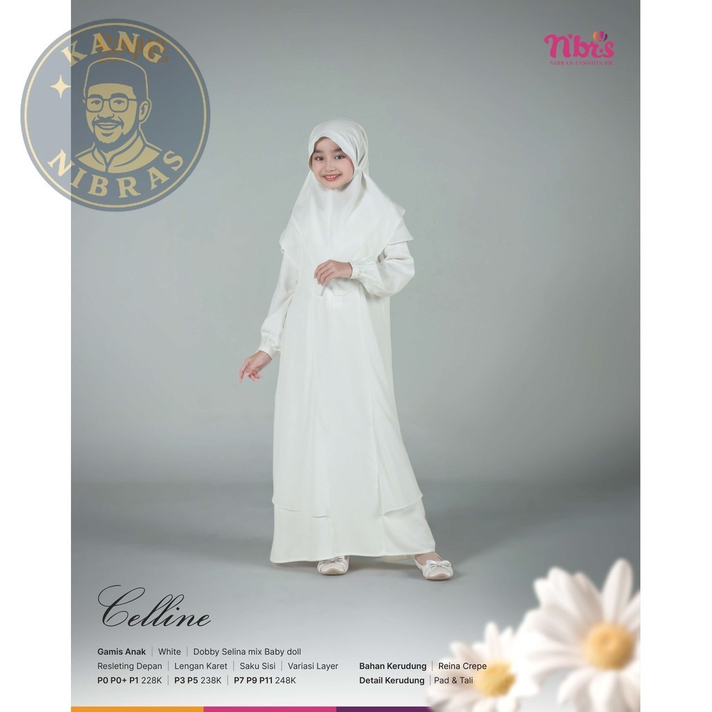 NIBRAS Gamis Anak Perempuan | Umur 3 5 7 9 10 11 12 Tahun | Terbaru 2025 Nyaman Dipakai Harian