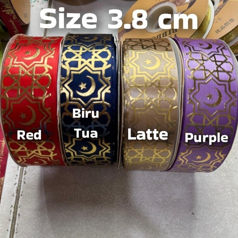 

1 Yard (90cm) - 3.8 cm | Pita Idul Fitri | Pita Lebaran Harga per Yard bukan 1 Rol